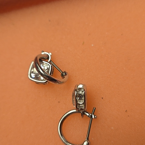Swarovski Elegant Silver Drop Earrings